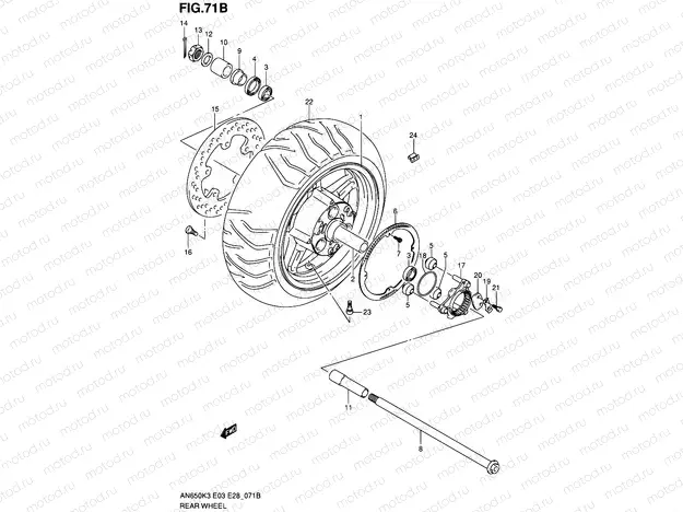 71B - REAR WHEEL (AN650AK5)