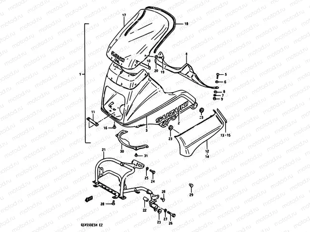 72 - COWLING (GSX550ESG)