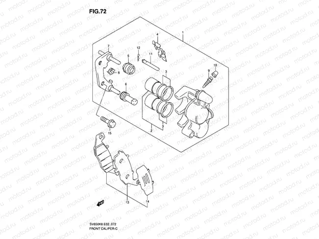 72 - FRONT CALIPER (SEE NOTE)