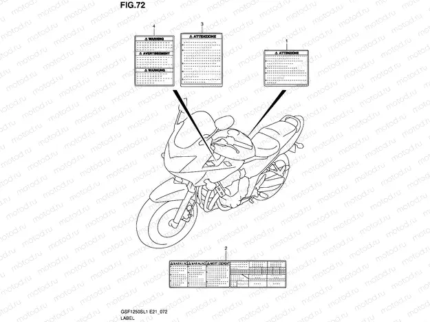 72 - LABEL (GSF1250SL1 E21)