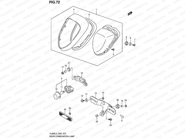 72 - REAR COMBINATION LAMP