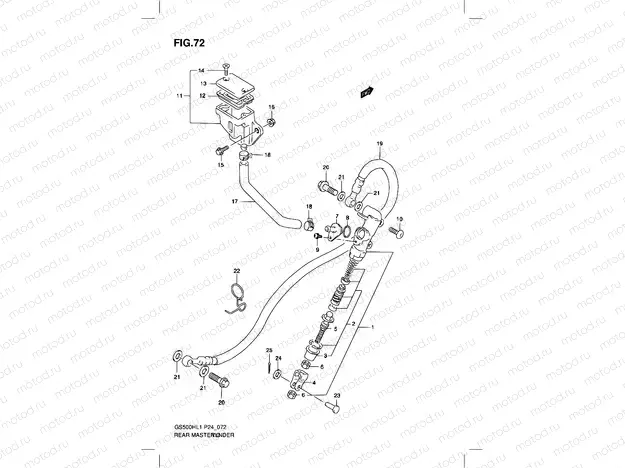 72 - REAR MASTER CYLINDER
