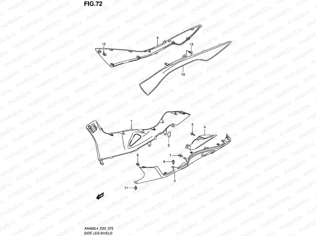 72 - SIDE LEG SHIELD (AN400AL4 E02)