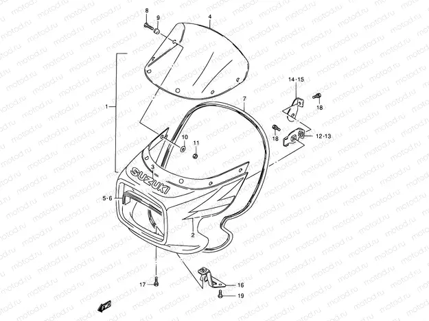 72B - COWLING (GS125SR/ESR P37)