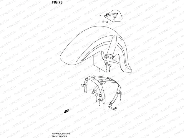 73 - FRONT FENDER (VL800BL4 E02)