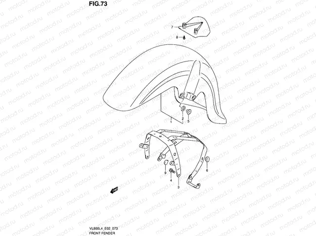 73 - FRONT FENDER (VL800L4 E02)
