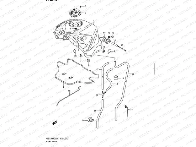 73 - FUEL TANK (GSX-R1000L1 E24)