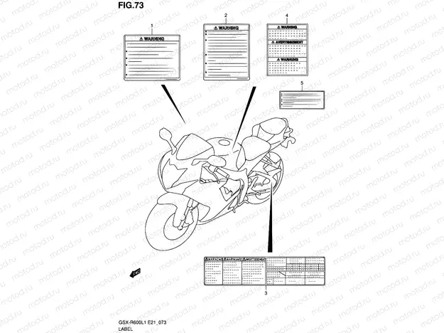 73 - LABEL (GSX-R600UEL1 E21)