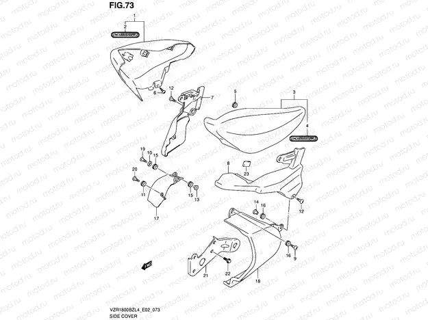73 - SIDE COVER (VZR1800BZL4 E19)