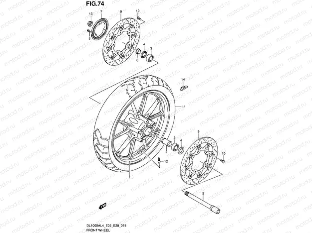 74 - FRONT WHEEL