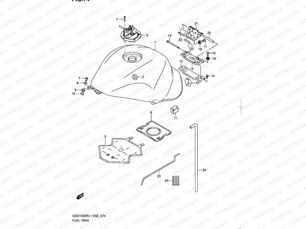 74 - FUEL TANK (GSX1300RL1 E14)