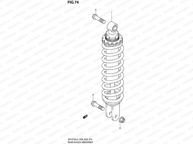 74 - REAR SHOCK ABSORBER (DR-Z125L4 E28)