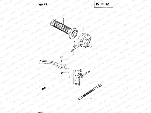 74 - RIGHT HANDLE SWITCH (MODEL Z)