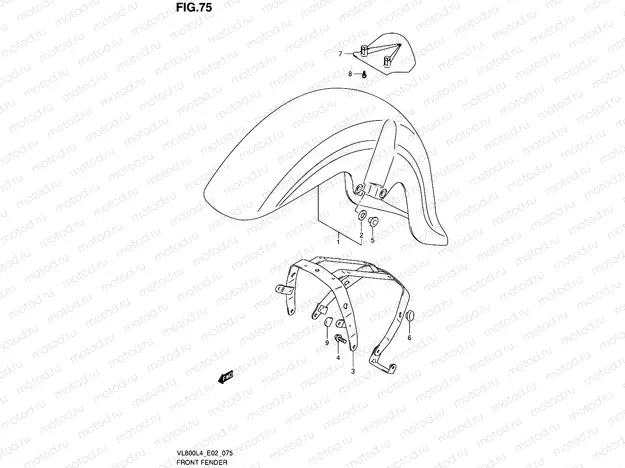 75 - FRONT FENDER (VL800UEL4 E19)
