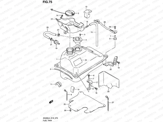 75 - FUEL TANK (AN400ZAL3 E19)