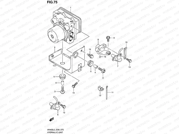 75 - HYDRAULIC UNIT (AN400ZAL3 E99)