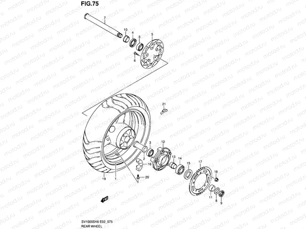 75 - REAR WHEEL