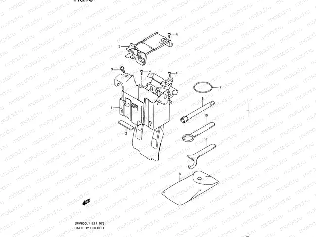 76 - BATTERY HOLDER (SFV650L1 E21)