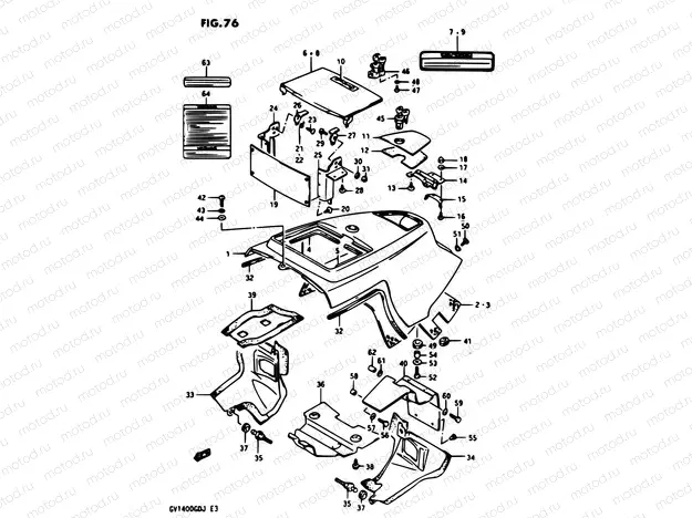 76 - FRAME UPPER COVER MODEL G