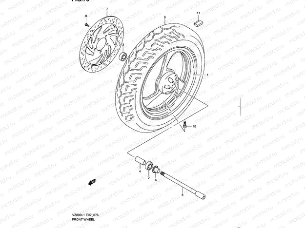 76 - FRONT WHEEL