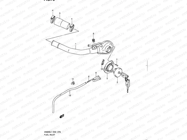 76 - FUEL INLET (AN650AL1 E02)