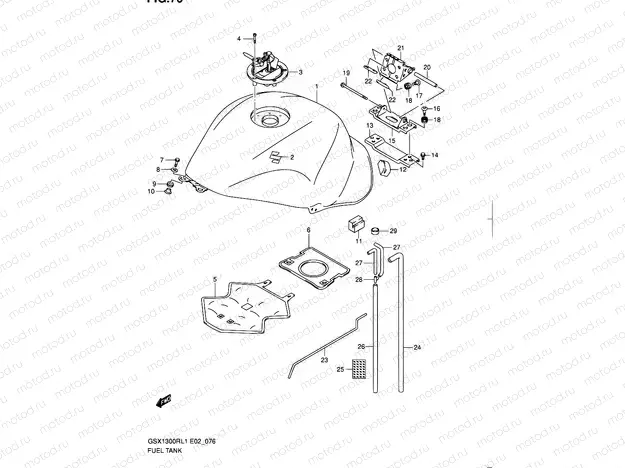 76 - FUEL TANK (GSX1300RL1 E02)