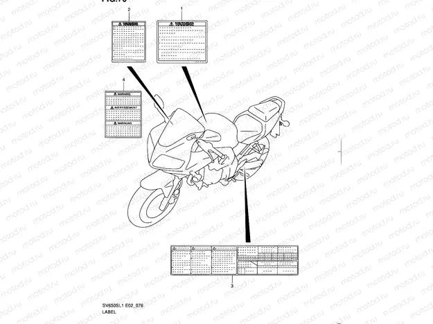 76 - LABEL (SV650SL1 E02)