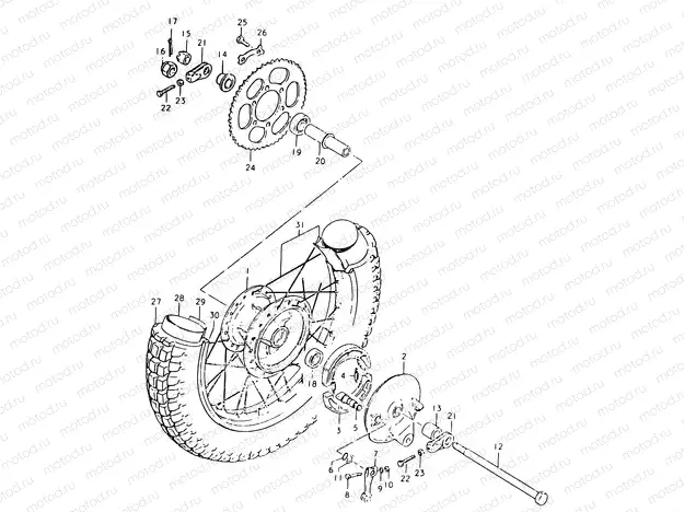 76 - REAR WHEEL