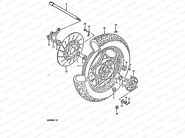 76 - REAR WHEEL