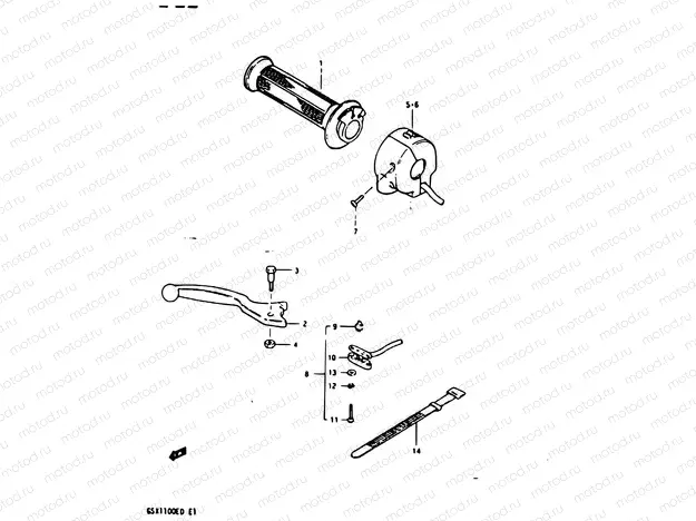 76 - RIGHT HANDLE SWITCH (MODEL D)