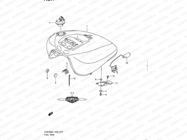 77 - FUEL TANK (VLR1800TL1 E24)