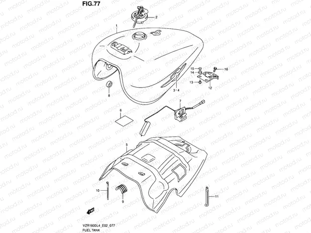 77 - FUEL TANK (VZR1800ZUFL4 E19)