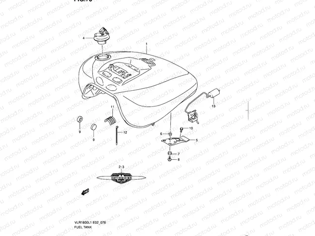 78 - FUEL TANK (VLR1800UFL1 E19)