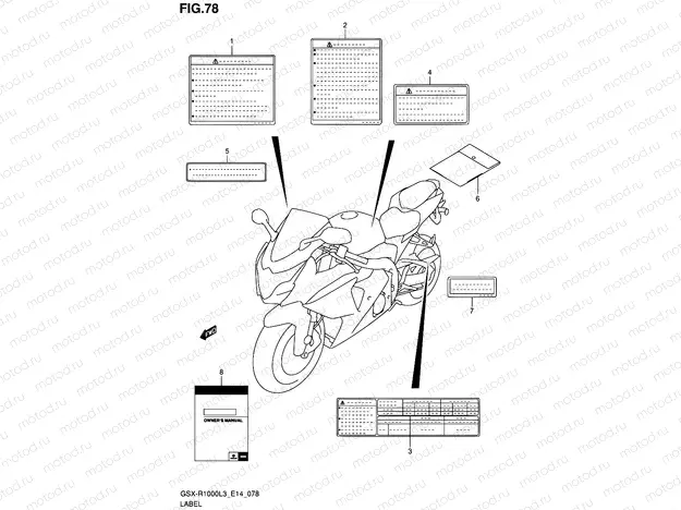 78 - LABEL (GSX-R1000ZL3 E14)