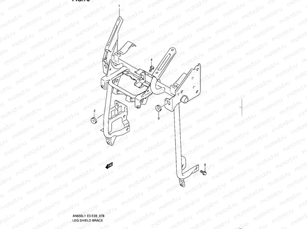 78 - LEG SHIELD BRACE (AN650L1 E03)