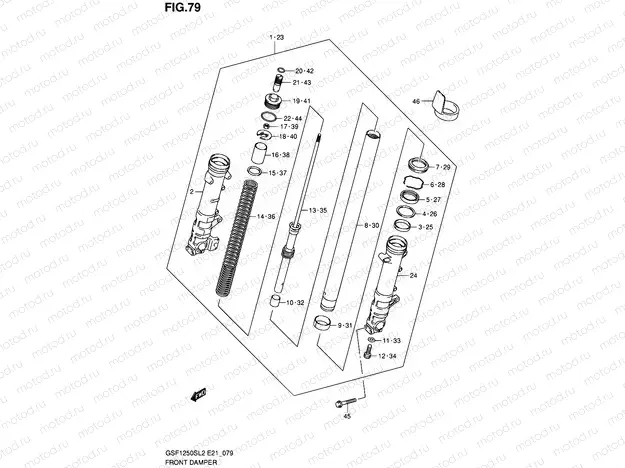 79 - FRONT DAMPER (GSF1250SL2 E24)