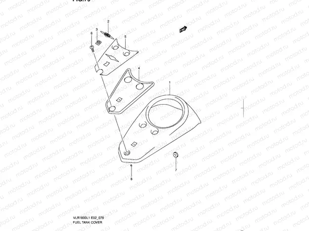 79 - FUEL TANK COVER (VLR1800L1 E02)
