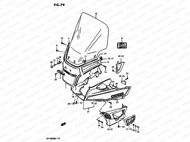 79 - OUTER COWLING GV1400GDG F.NO.104471-