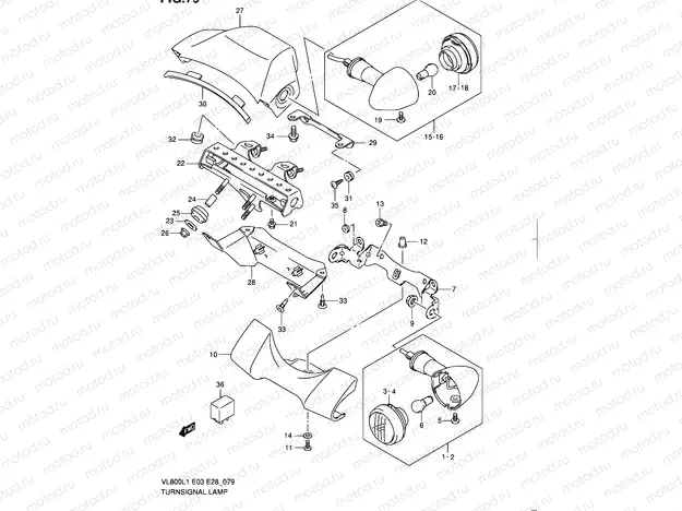 79 - TURNSIGNAL LAMP (VL800L1 E03)