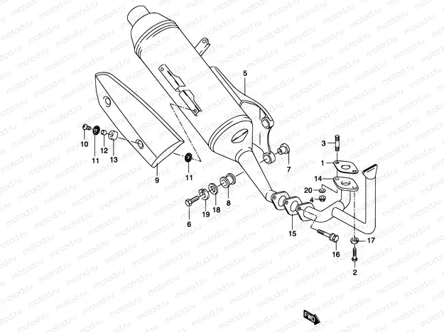 7C - MUFFLER (MODEL K3/K4)