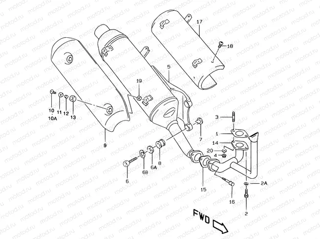 7E - MUFFLER (MODEL K1, EXCEPT P26 AND AY50 P39 )