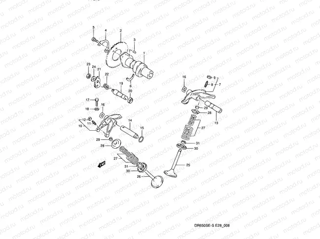 8 - CAM SHAFT - VALVE (MODEL N/P)