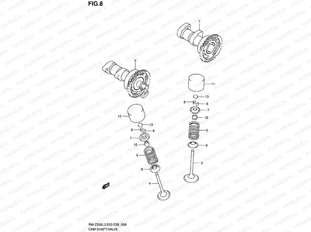 8 - CAM SHAFT/VALVE