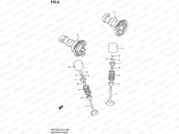 8 - CAM SHAFT/VALVE