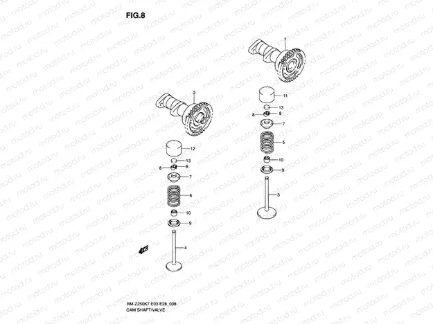 8 - CAMSHAFT - VALVE