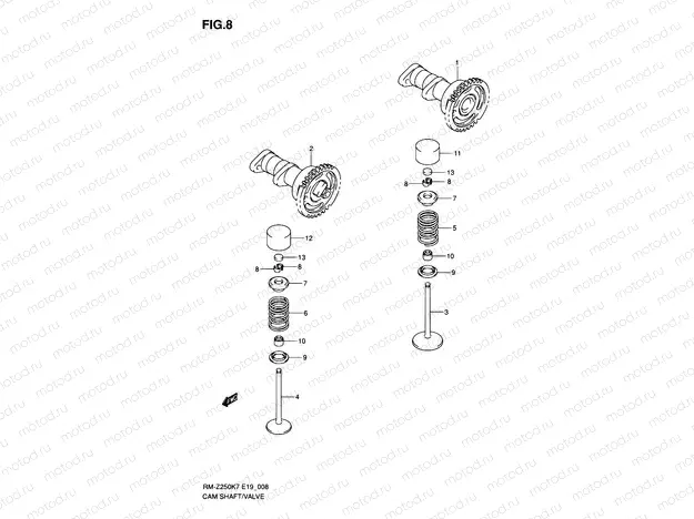 8 - CAMSHAFT - VALVE