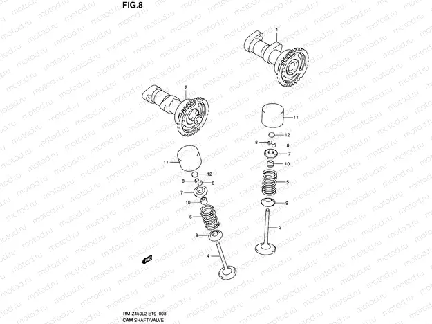 8 - CAMSHAFT - VALVE