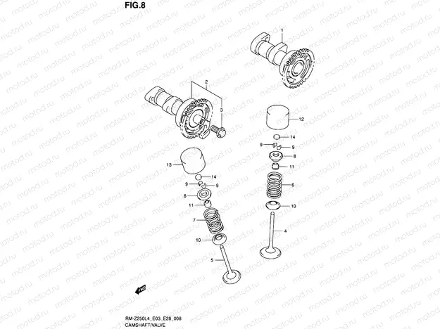 8 - CAMSHAFT/VALVE