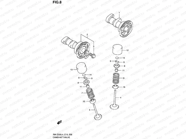 8 - CAMSHAFT/VALVE