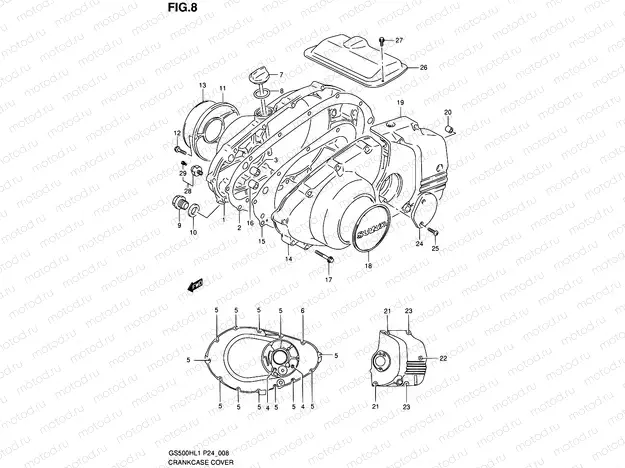 8 - CRANKCASE COVER
